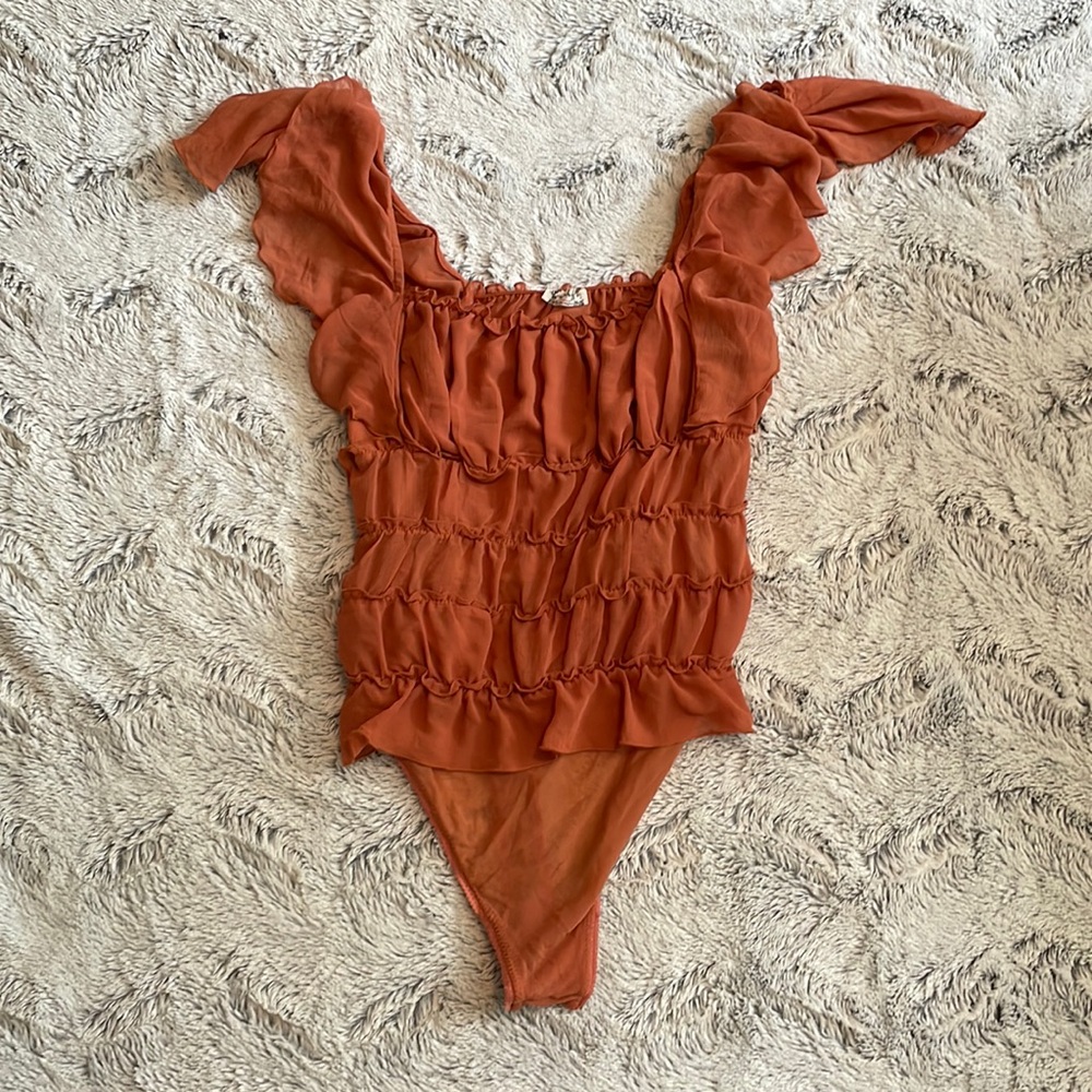 Intimately Free People Flutter Sleeve Bodysuit
